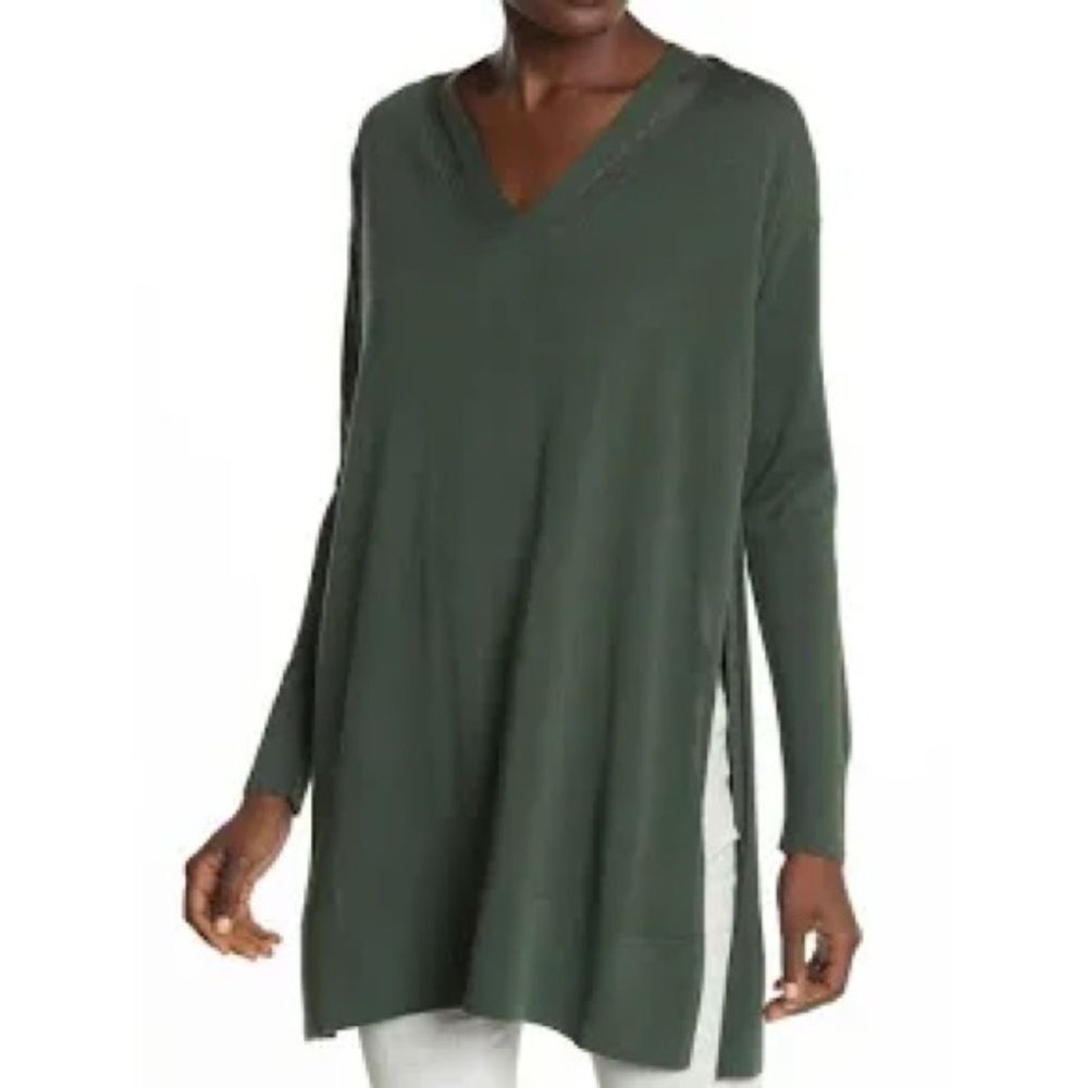 Lafayette 148 cotton blend tunic sweater sz S